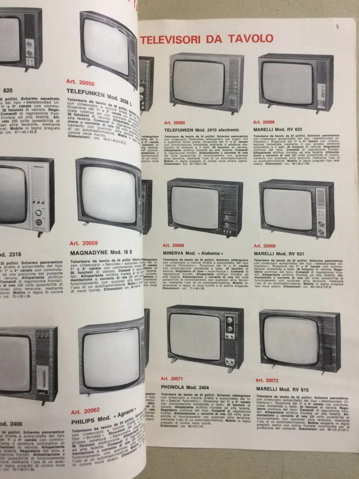 Radiotecnica, Musica, Televisione, Roma, Bagnini: Catalogo Illustrato Pubblicitario