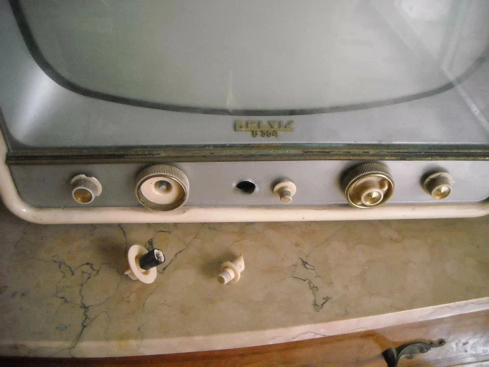 Vintage Belvis Television, Cube Design, 1960s