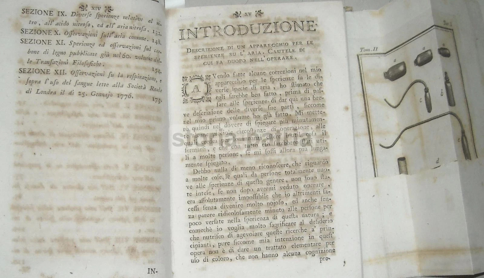 Sperienze Ed Osservazioni Sopra Diverse Specie Di Aria (1784 1785)