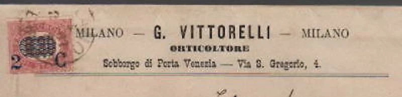 Milano, Agraria, Botanica, Vittorelli, Filatelia, Affrancatura Pubblicitaria, XIX Secolo