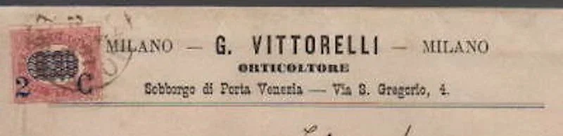 Milan, Agriculture, Botany, Vittorelli, Philately, Advertising Franking, 19th Century