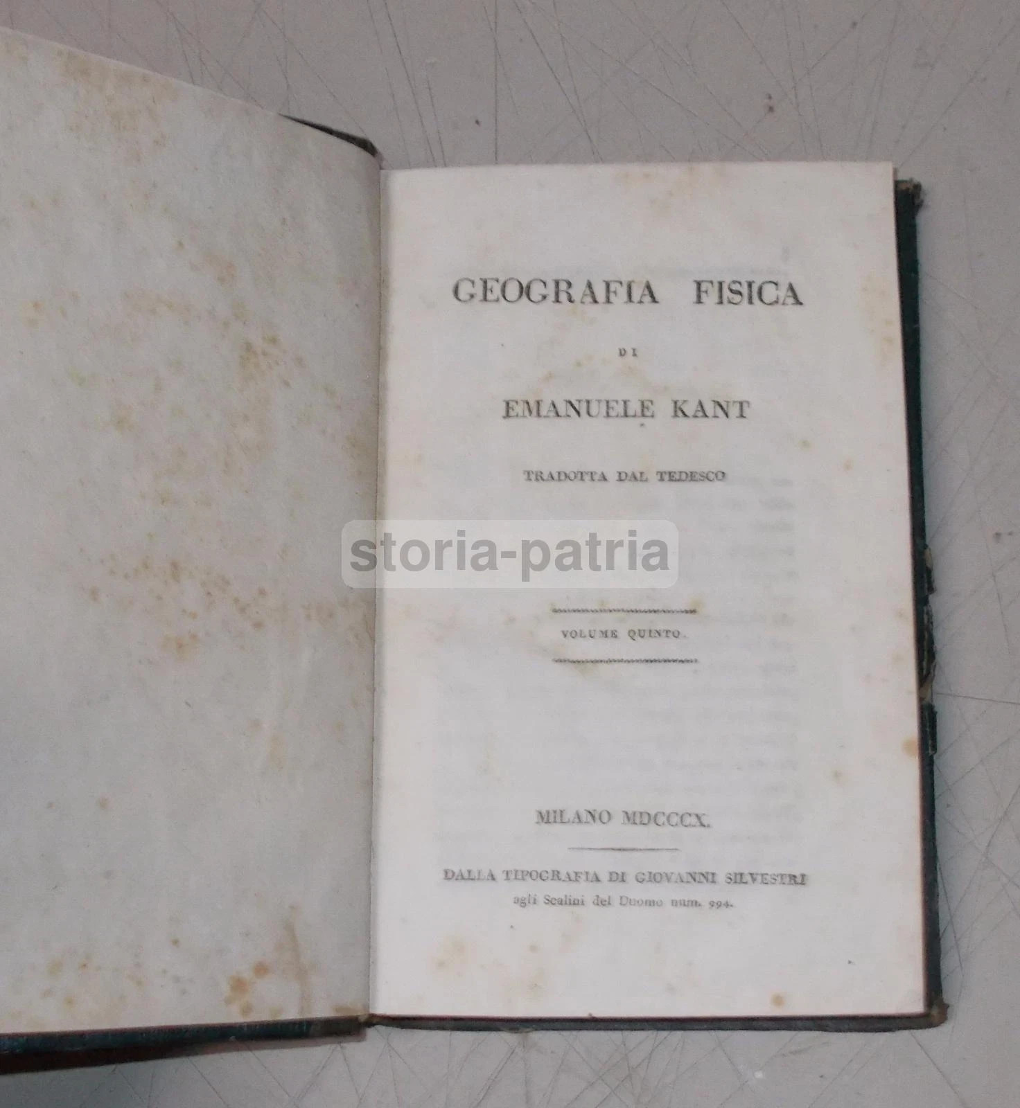 Geografia Fisica Di Emanuele Kant (1810)