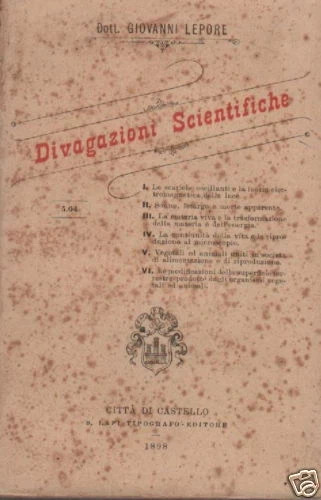 Giovanni Lepore, Divagazioni Scientifiche