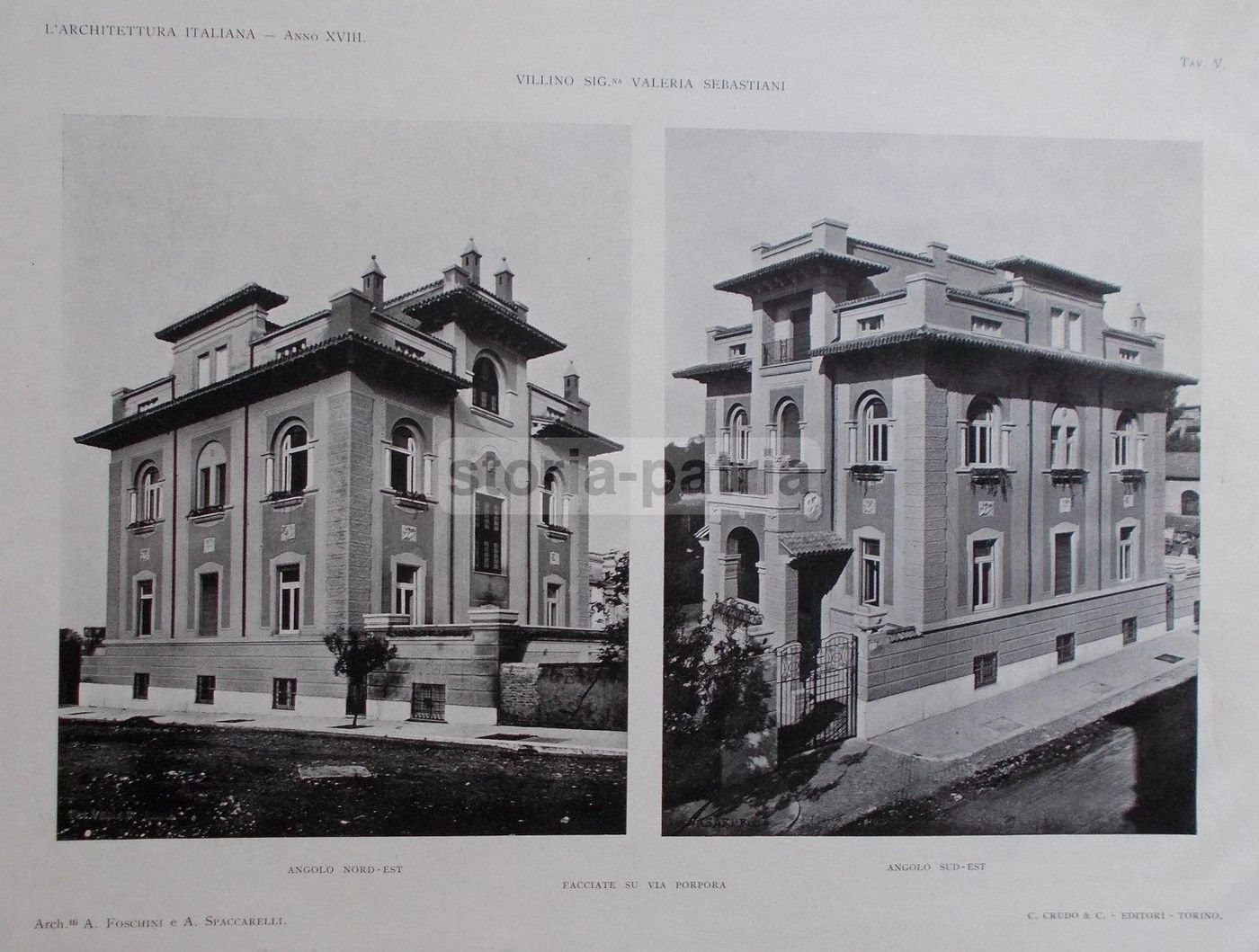 Architettura, Ingegneria, Progetto Per Il Villino Valeria Sebastiani   Foschini E Spaccarelli