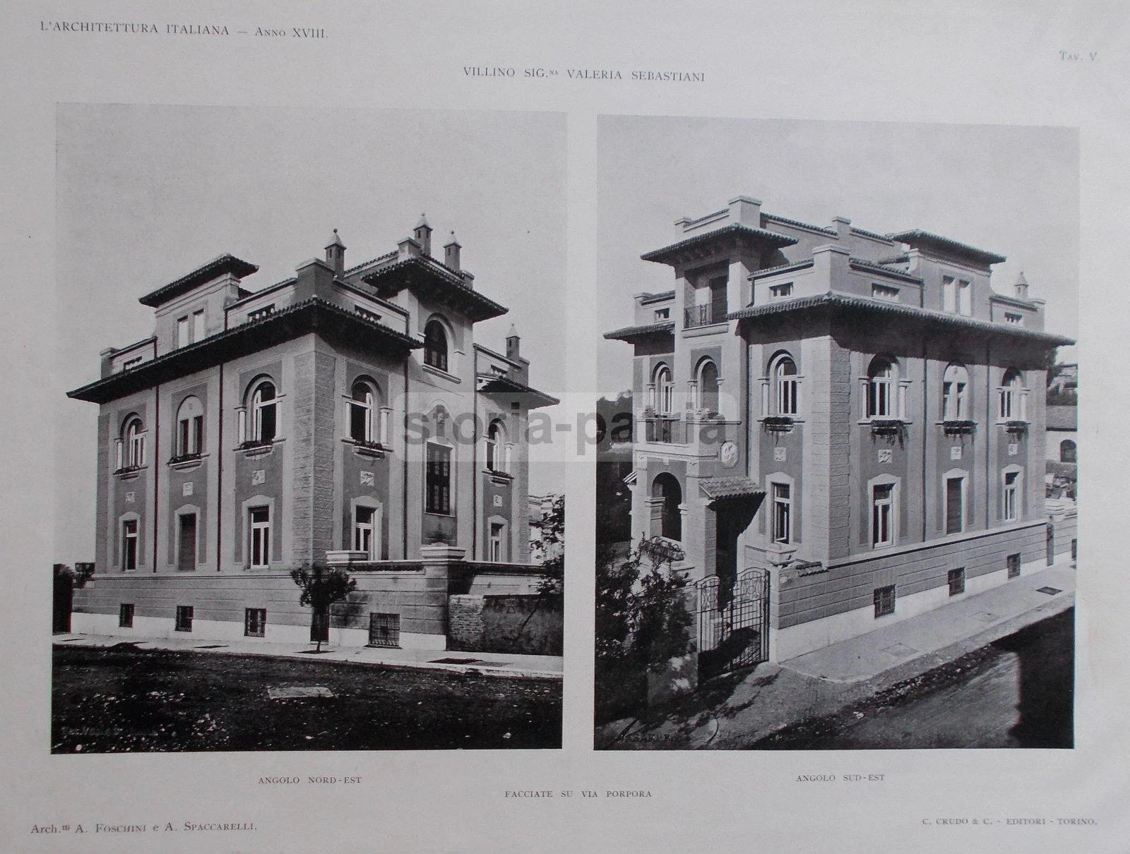 Architettura, Ingegneria, Progetto Per Il Villino Valeria Sebastiani Foschini E Spaccarelli