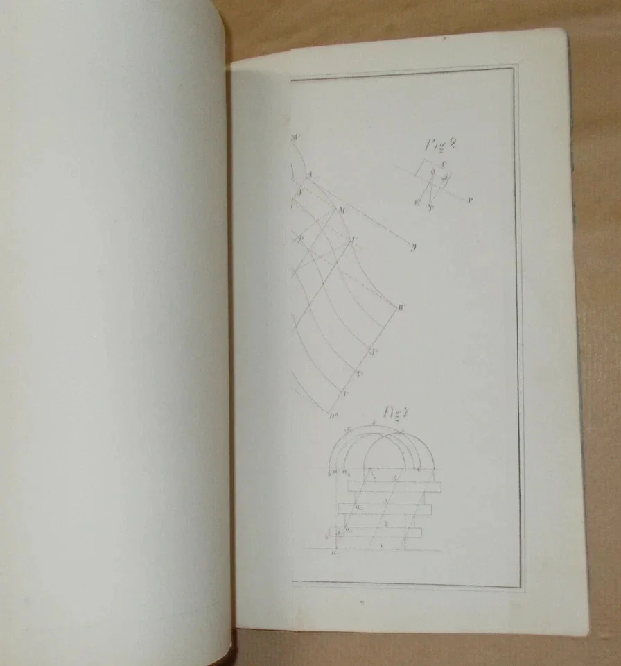 Engineering: Oblique Bridges. Rajola, Naples. Antique Edition with Illustrated Plate