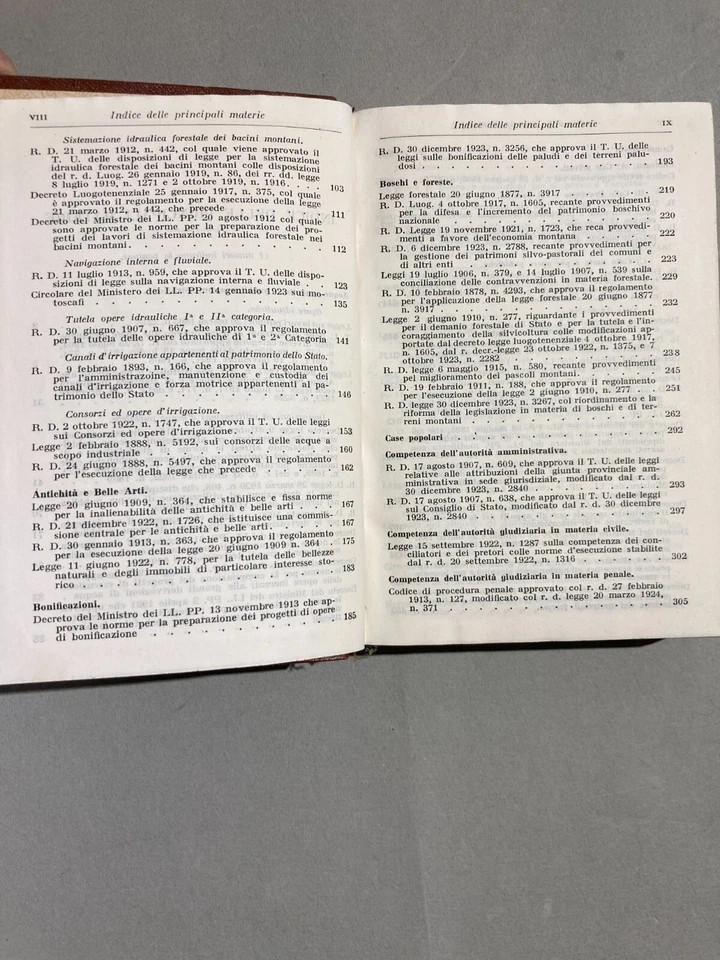 Giuridica, Ingegneria, Idraulica, Navigazione, Bonifiche, Ferrovie, Igiene, Hoepli, 1925
