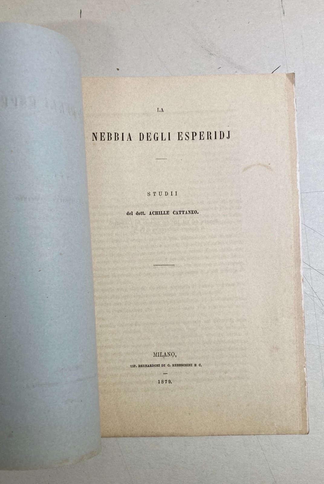 Agricoltura, Tabacco, Agrumi: Achille Cattaneo, La Nebbia Degli Esperidj, 1879