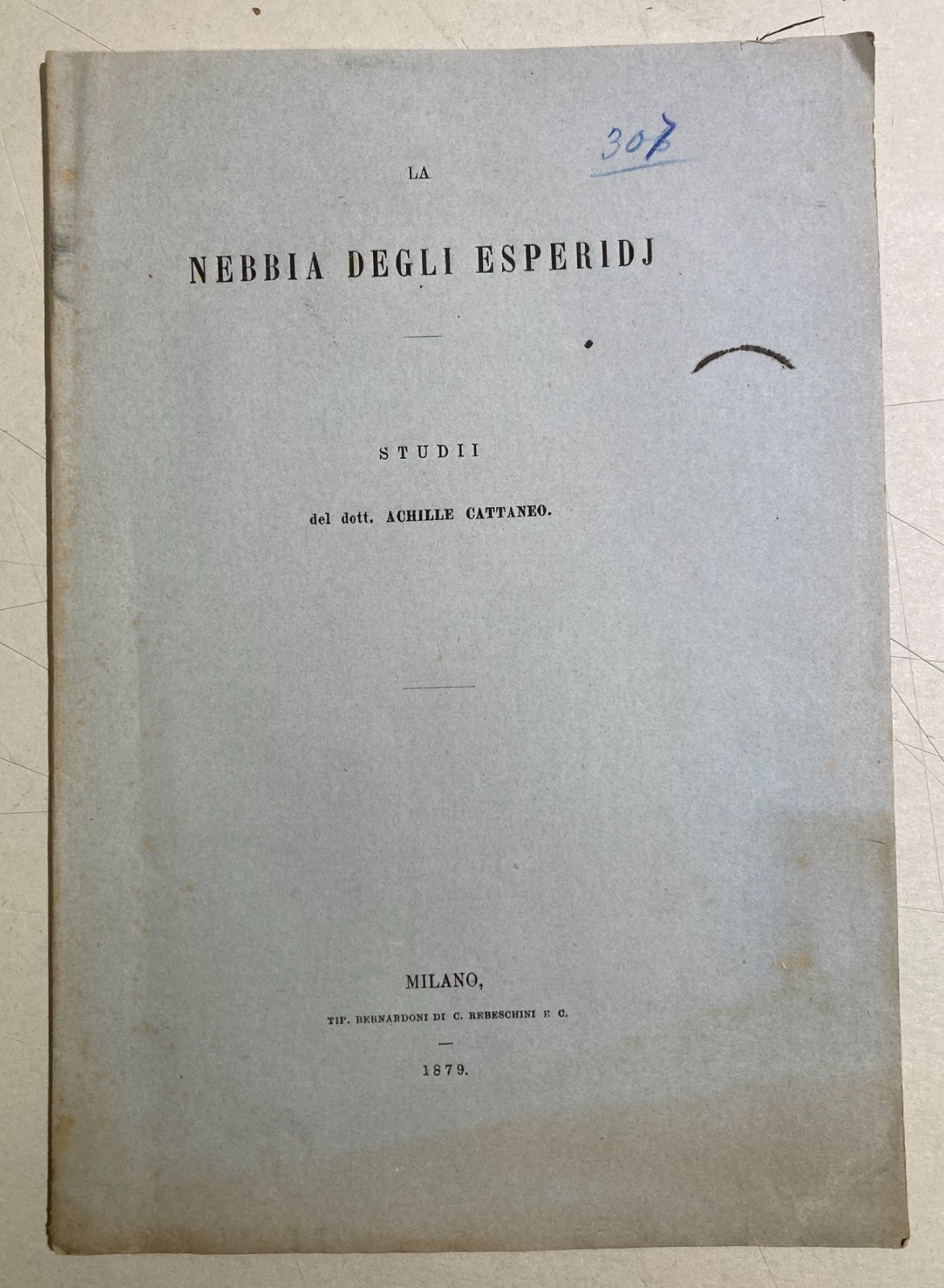 Agricoltura, Tabacco, Agrumi: Achille Cattaneo, La Nebbia Degli Esperidj, 1879