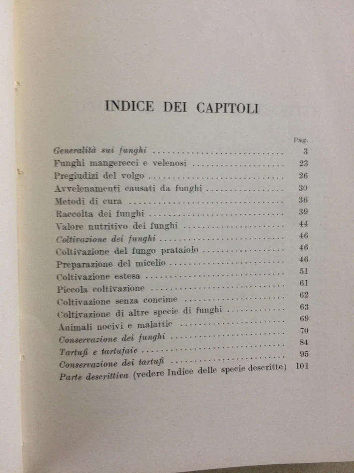Storia Naturale: Funghi, Tartufi, Illustrato A Colori   Hoepli, Cavara, 1934