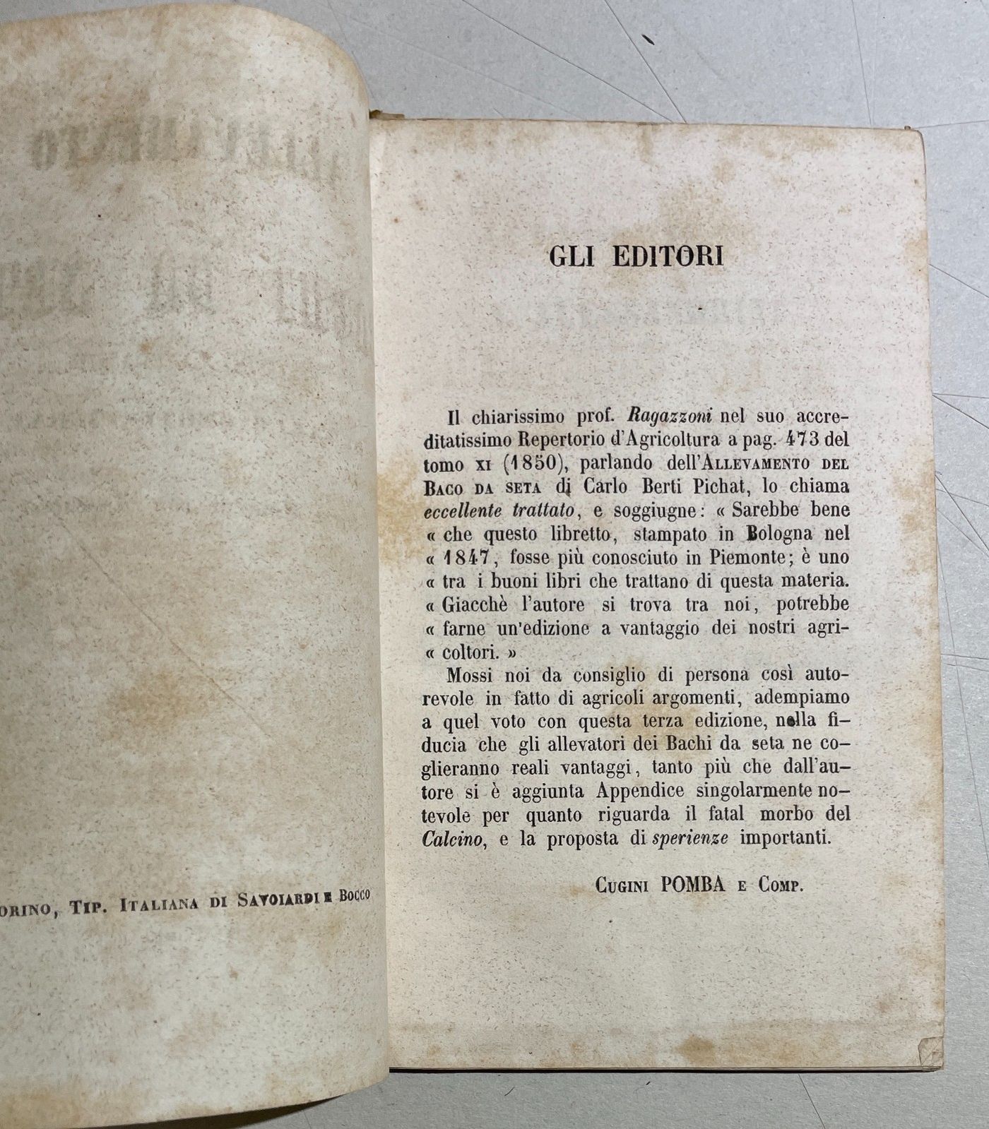 Bachi Da Seta: Allevamento Secondo Il Metodo Berti Pichat. Antica Edizione, 1854