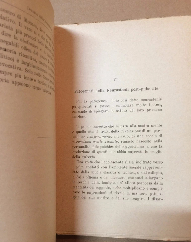 Enrico Morselli: La Nevrastenia Degli Adolescenti   Medicina, Psichiatria E Psicologia