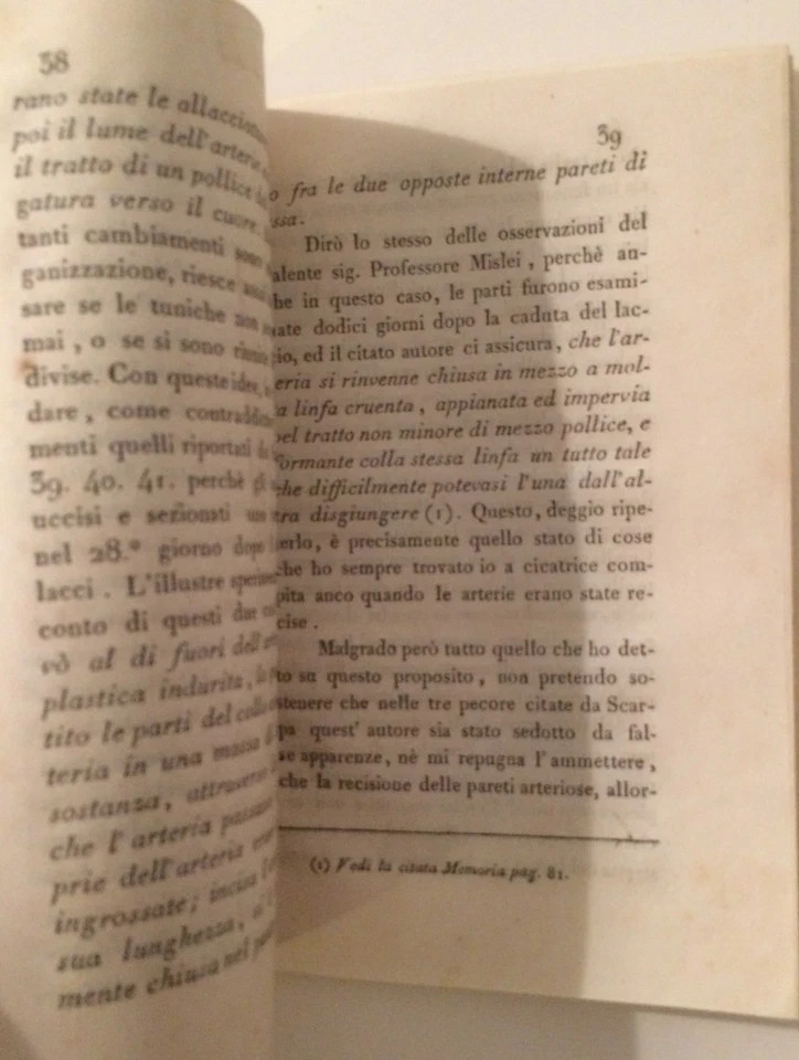 Medicina, Chirurgia, Angiologia: Allacciature Di Arterie   Vaccà Berlinghieri (1819)
