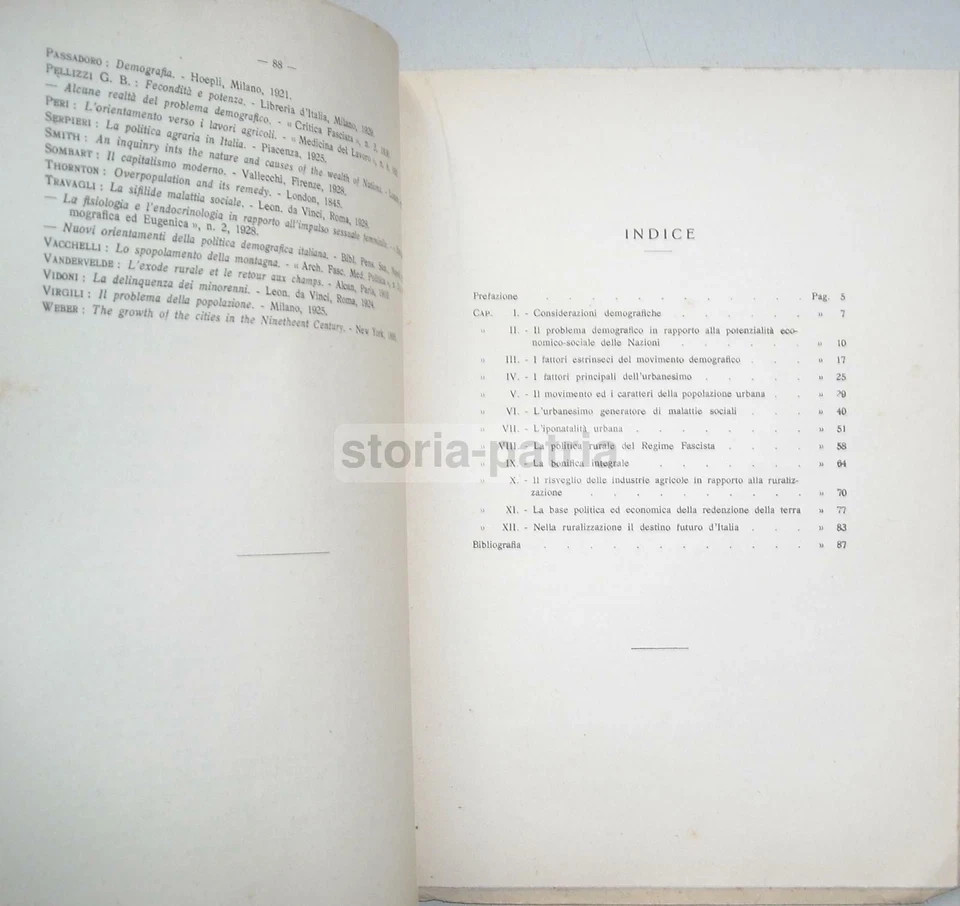 Medicina Sociale: Urbanesimo, Ruralizzazione, Statistiche, Emigrazione, Malattie, 1931
