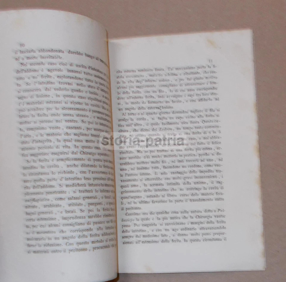 Medicina: Chirurgia Dell'Addome, Sutura, Cucitura A Materassaio, Napoli, Puglia, 1843