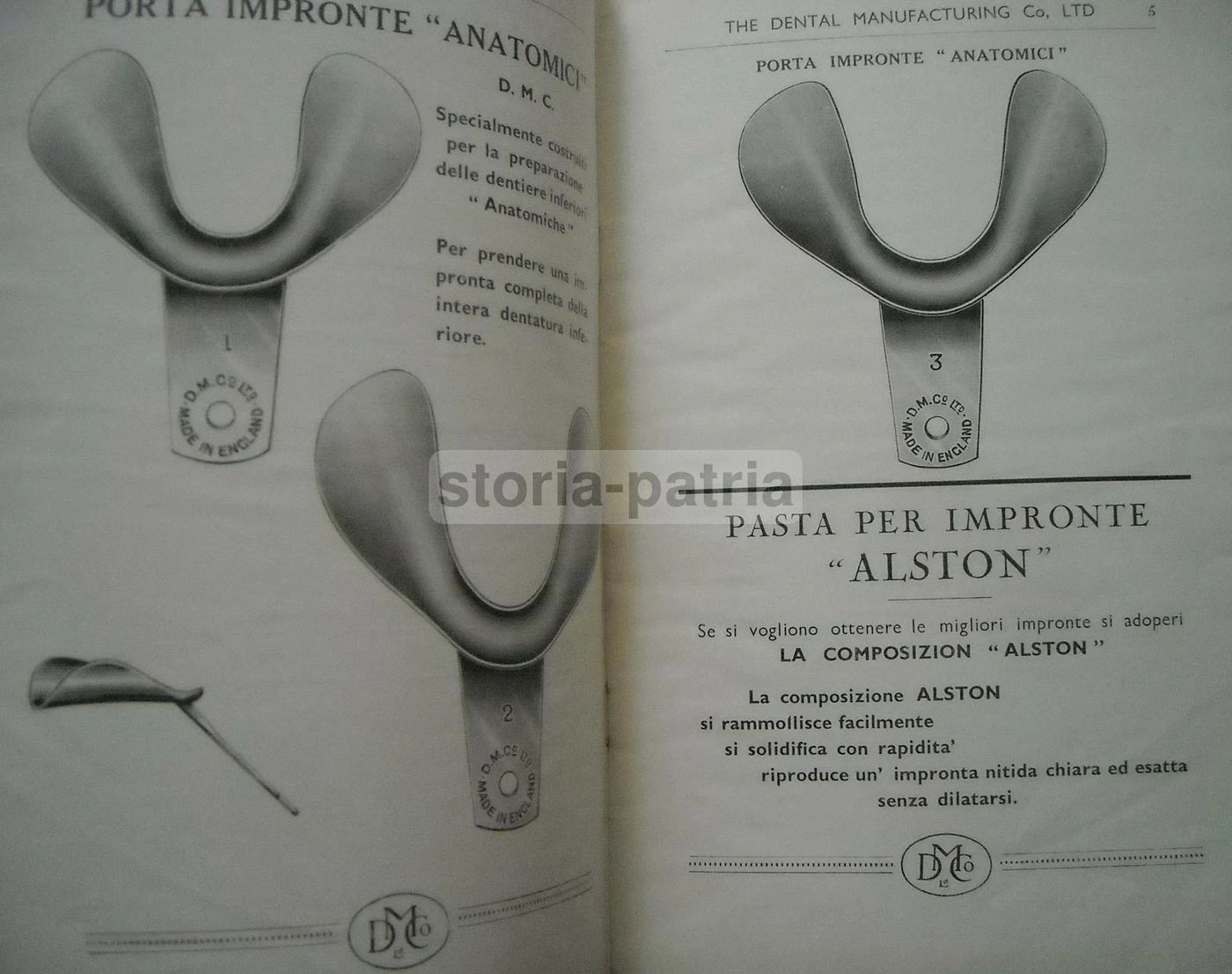 Medicina, Odontoiatria E Attrezzature Professionali: Catalogo The Dental Manufacturing Co. Ltd.