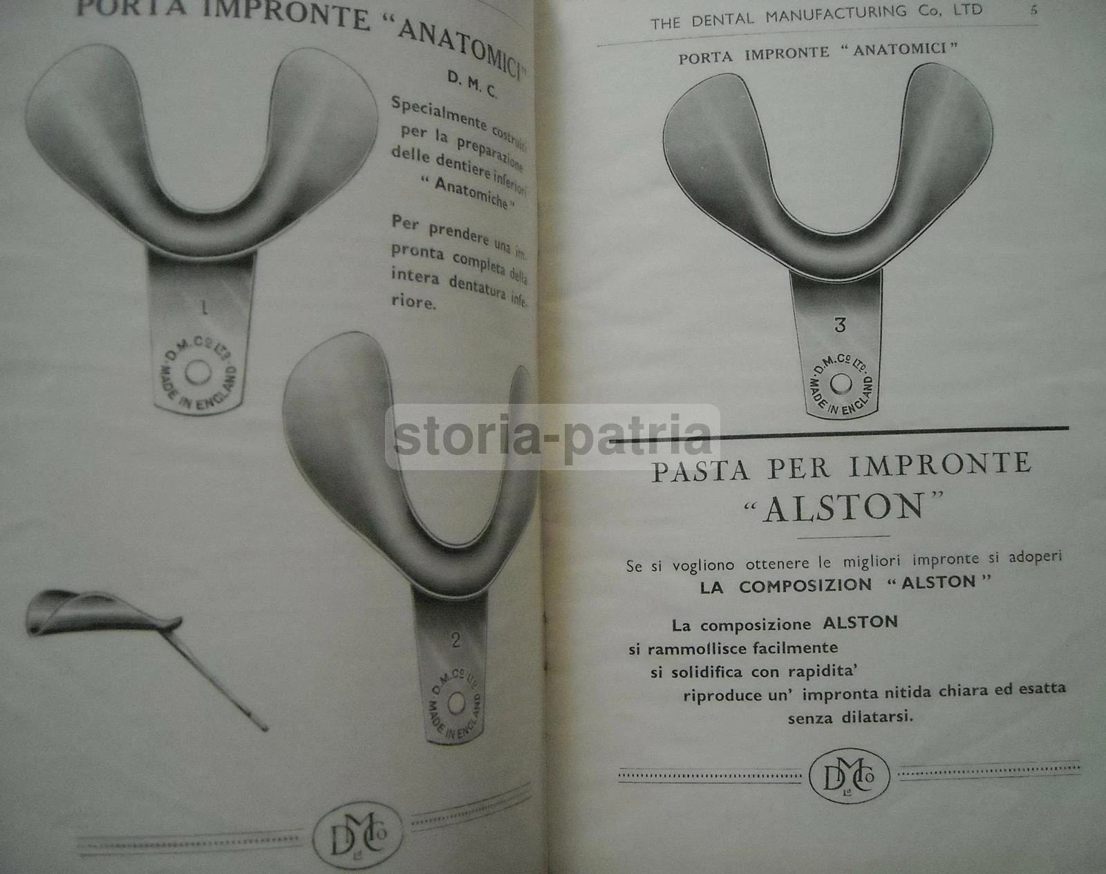 Medicina, Odontoiatria E Attrezzature Professionali: Catalogo The Dental Manufacturing Co. Ltd.