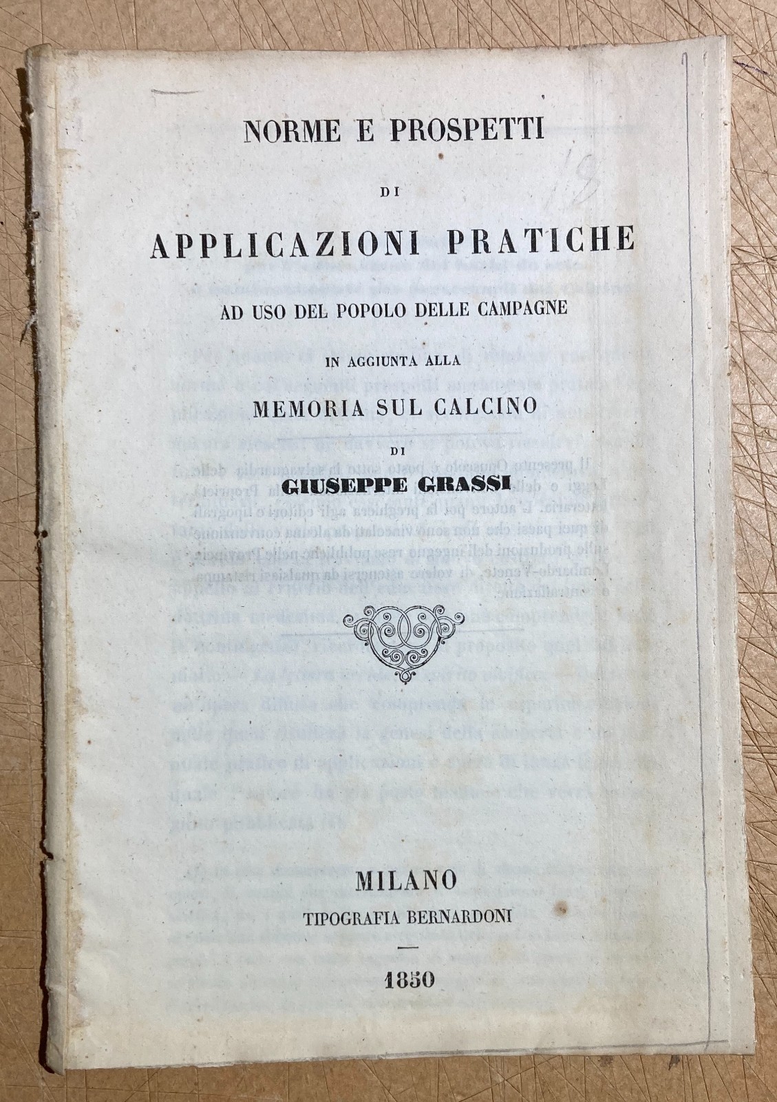 Bachi Da Seta: Allevamento E Applicazioni Pratiche. Memoria Sul Calcino Di Giuseppe Grassi, 1850