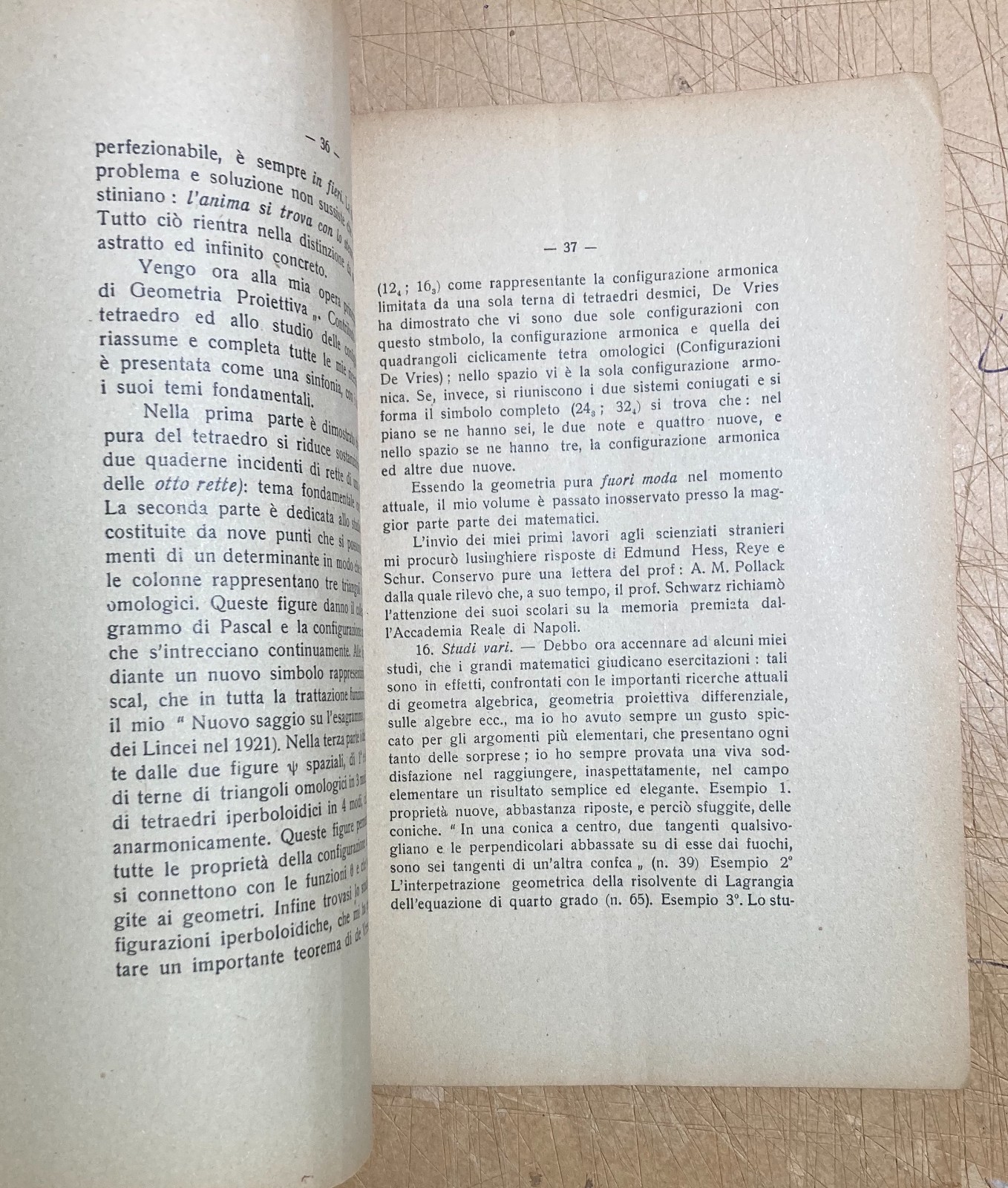 Generoso Gallucci, Professione Di Fede Di Un Silenziario. Napoli, 1939