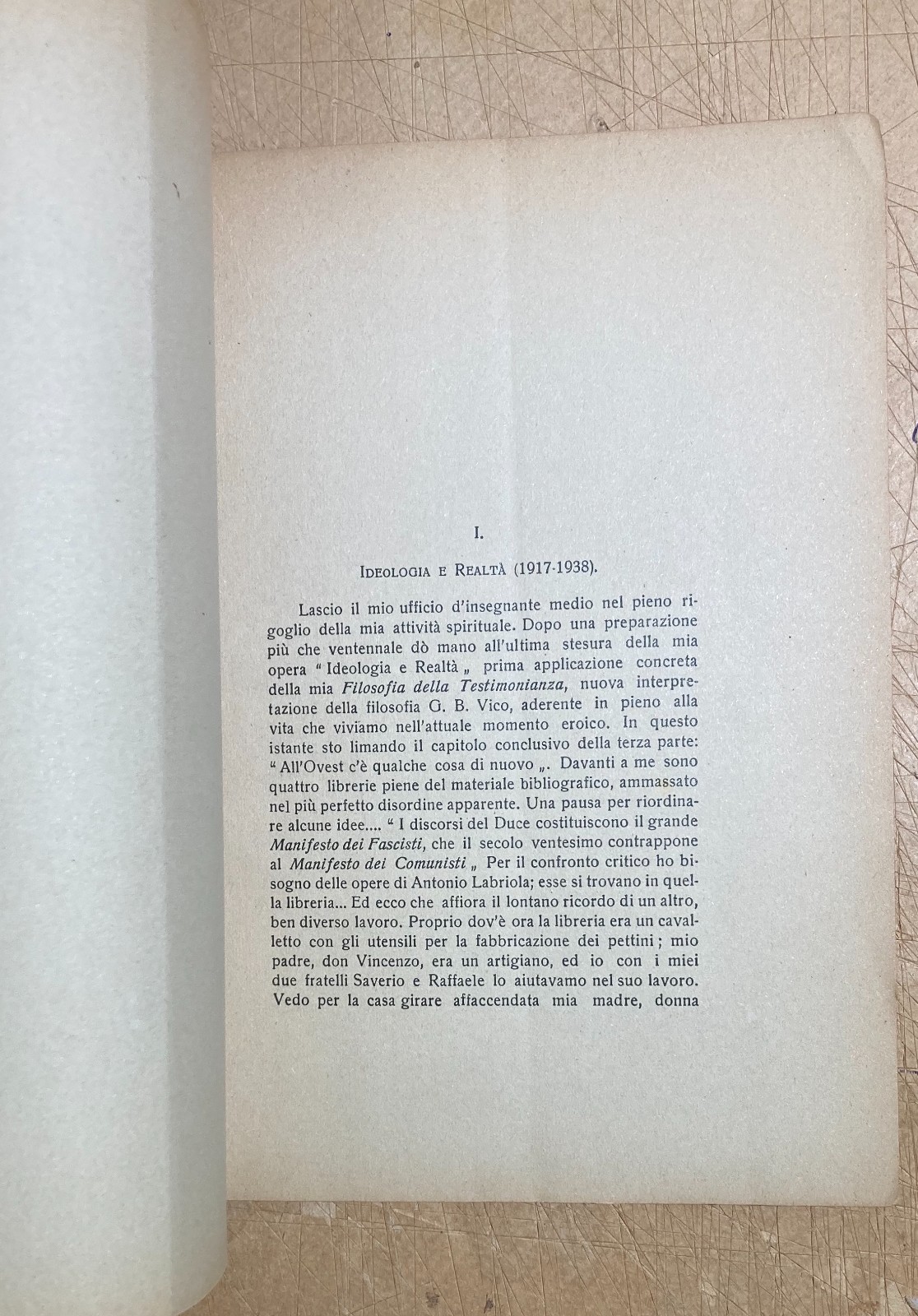 Generoso Gallucci, Professione Di Fede Di Un Silenziario. Napoli, 1939