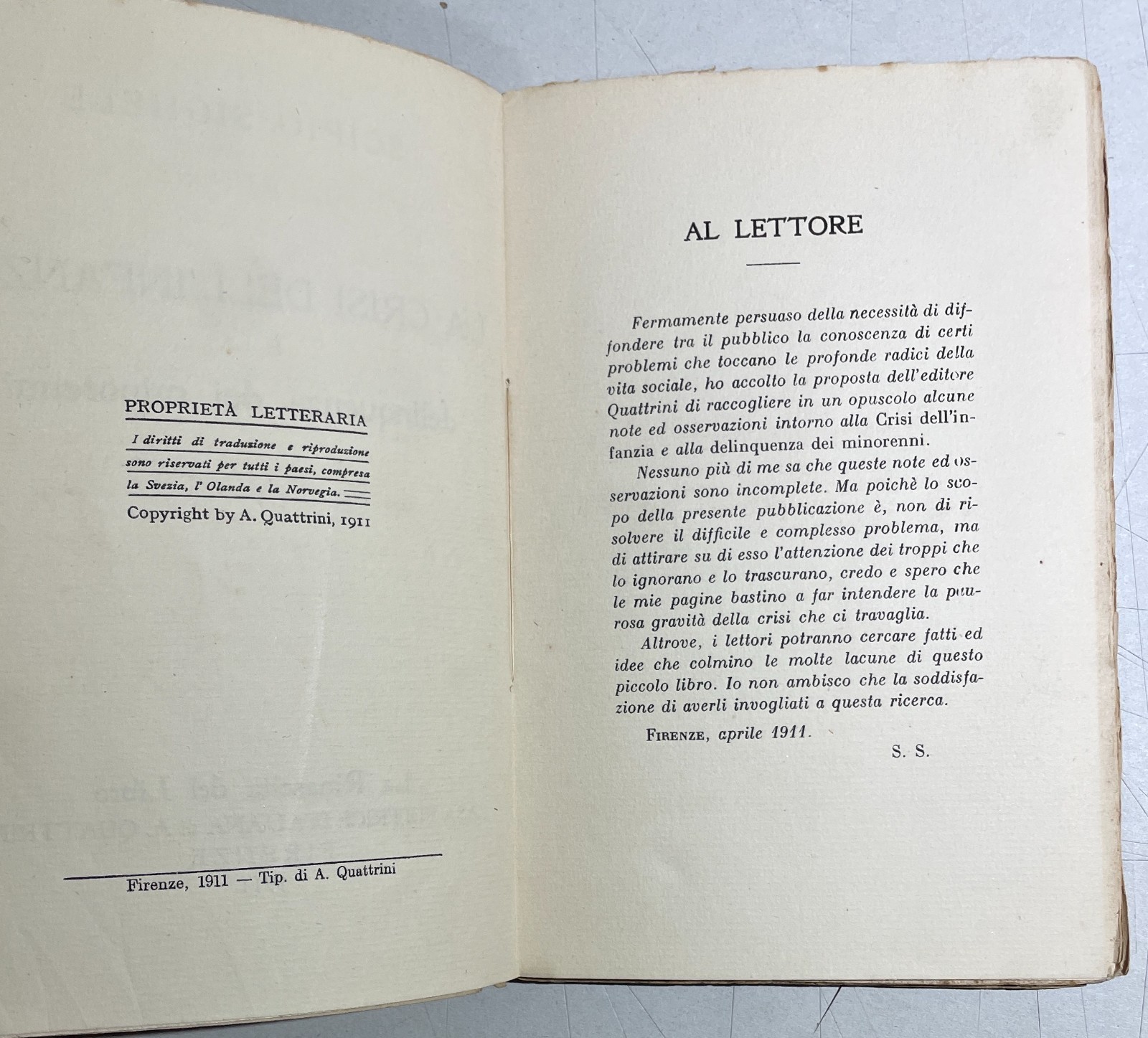 Medicina, Psichiatria, Criminologia E Psicopatologia Infantile: Scipio Sighele, La Crisi Dell'Infanzia