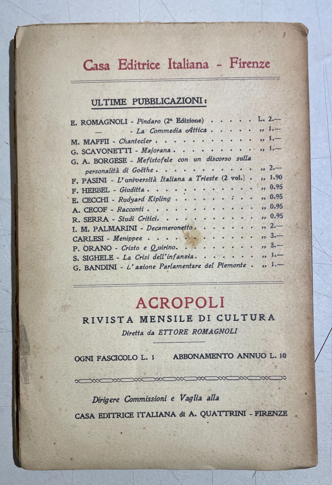 Medicina, Psichiatria, Criminologia E Psicopatologia Infantile: Scipio Sighele, La Crisi Dell'Infanzia