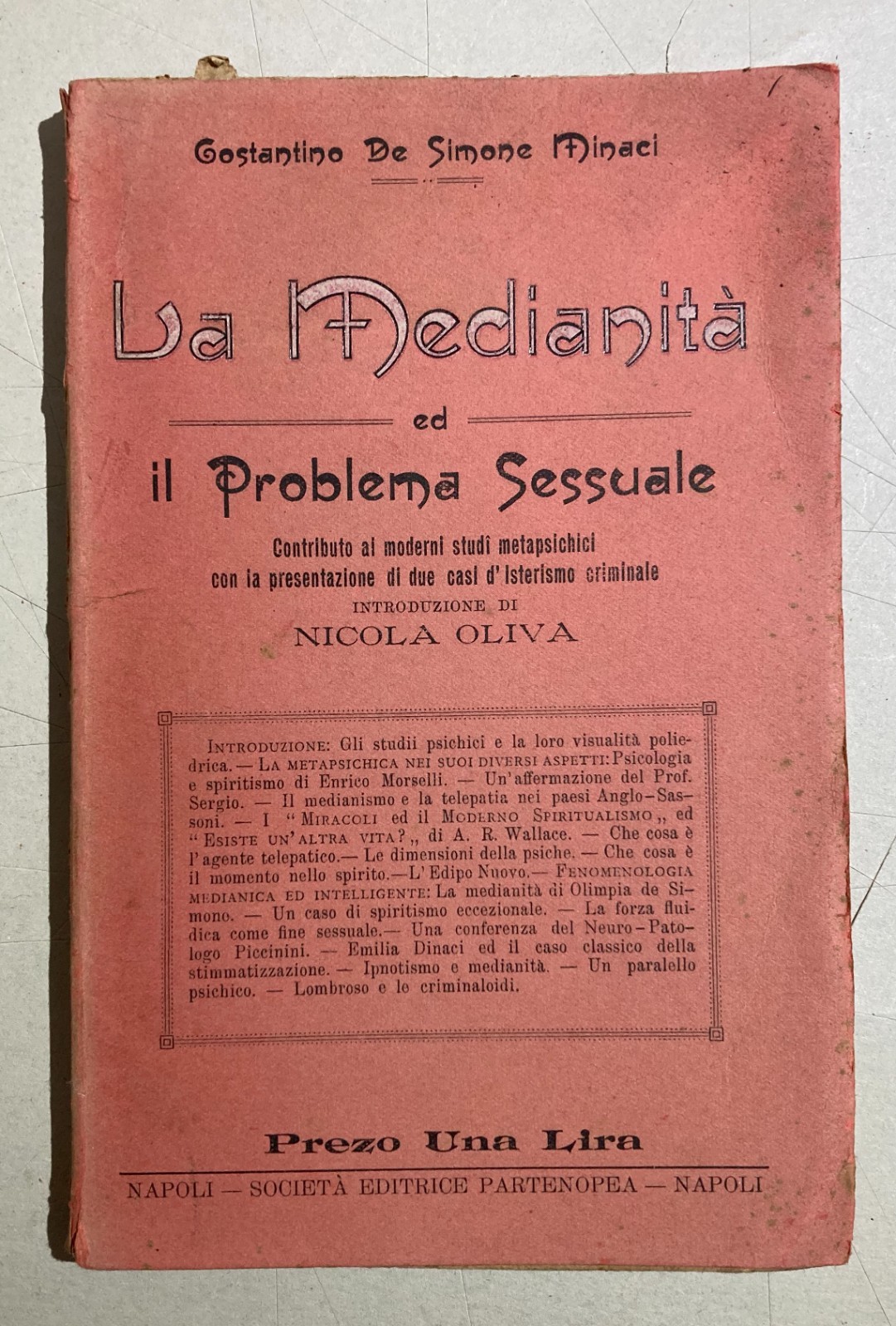 Medicina, Psichiatria E Criminologia: La Medianità Ed Il Problema Sessuale