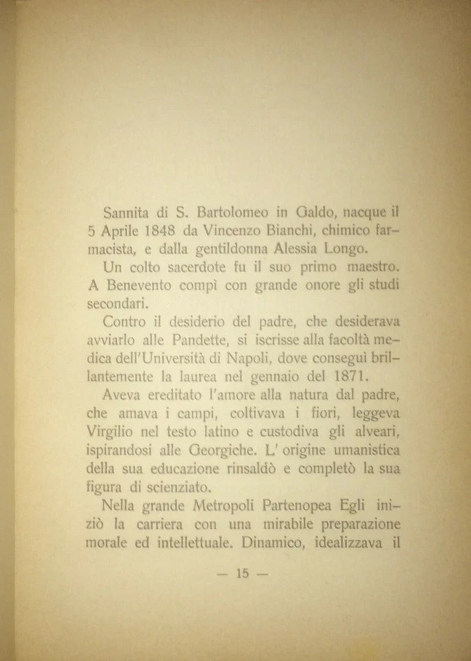 Medicina, Neurologia E Psichiatria Nel Sannio: Leonardo Bianchi (San Bartolomeo In Galdo)