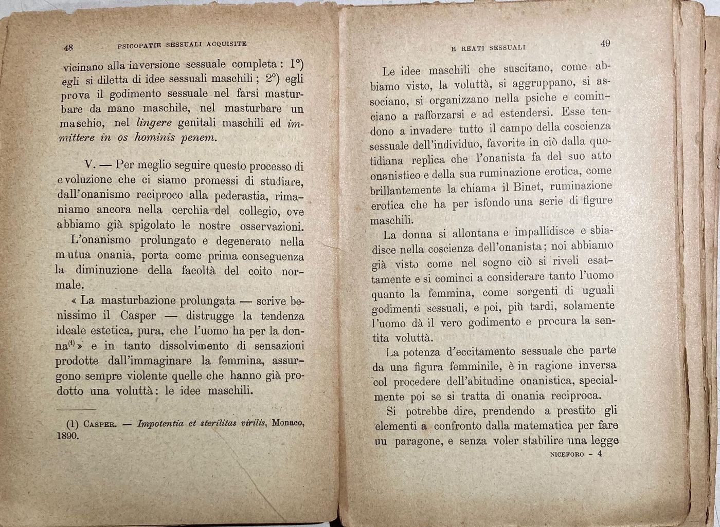 I Pervertimenti Sessuali: Medicina E Psichiatria   Alfredo Niceforo, 1897