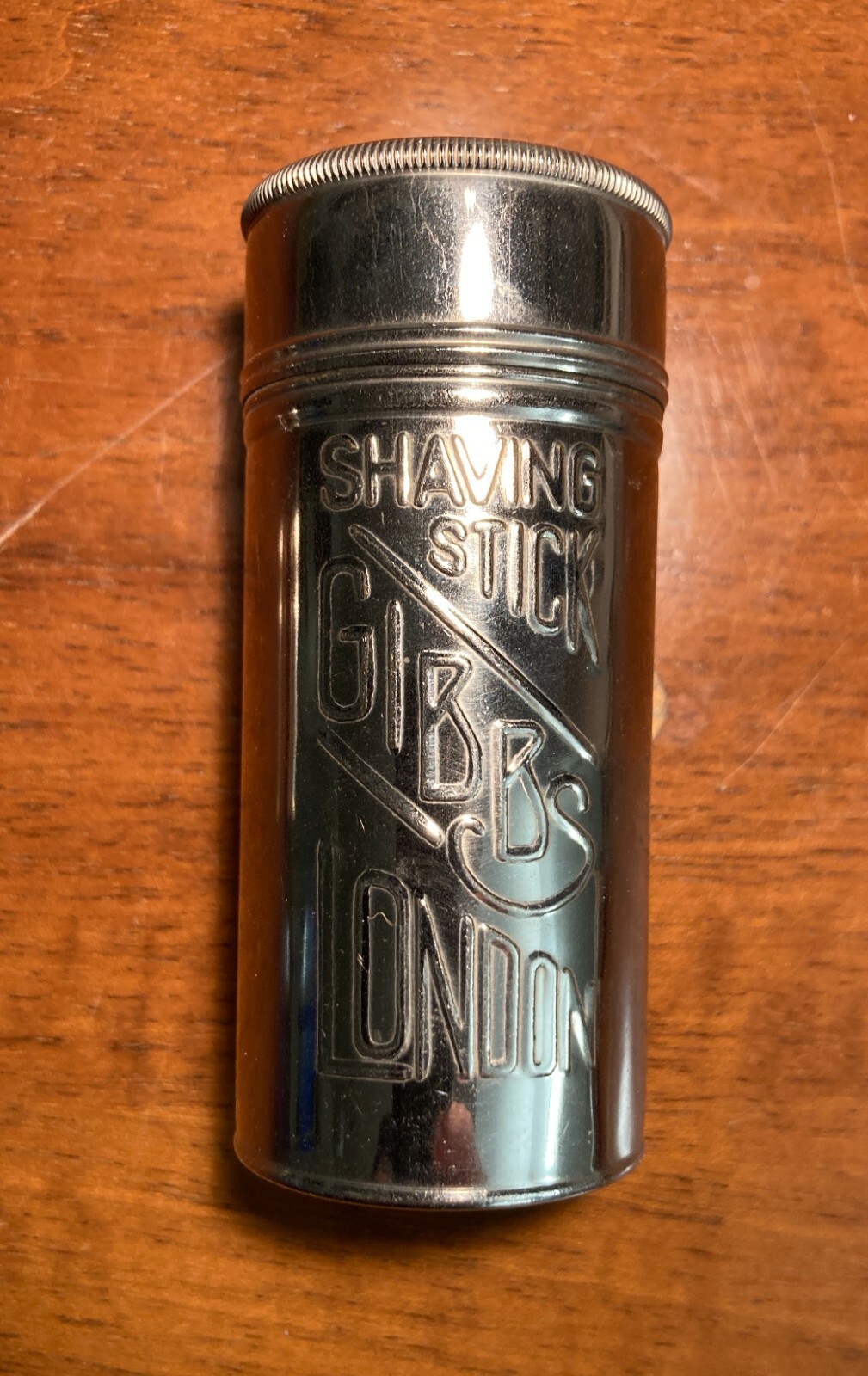 Barba, Barbieri, Sapone Gibbs: Shaving Stick Londra. Astuccio Pubblicitario Raro