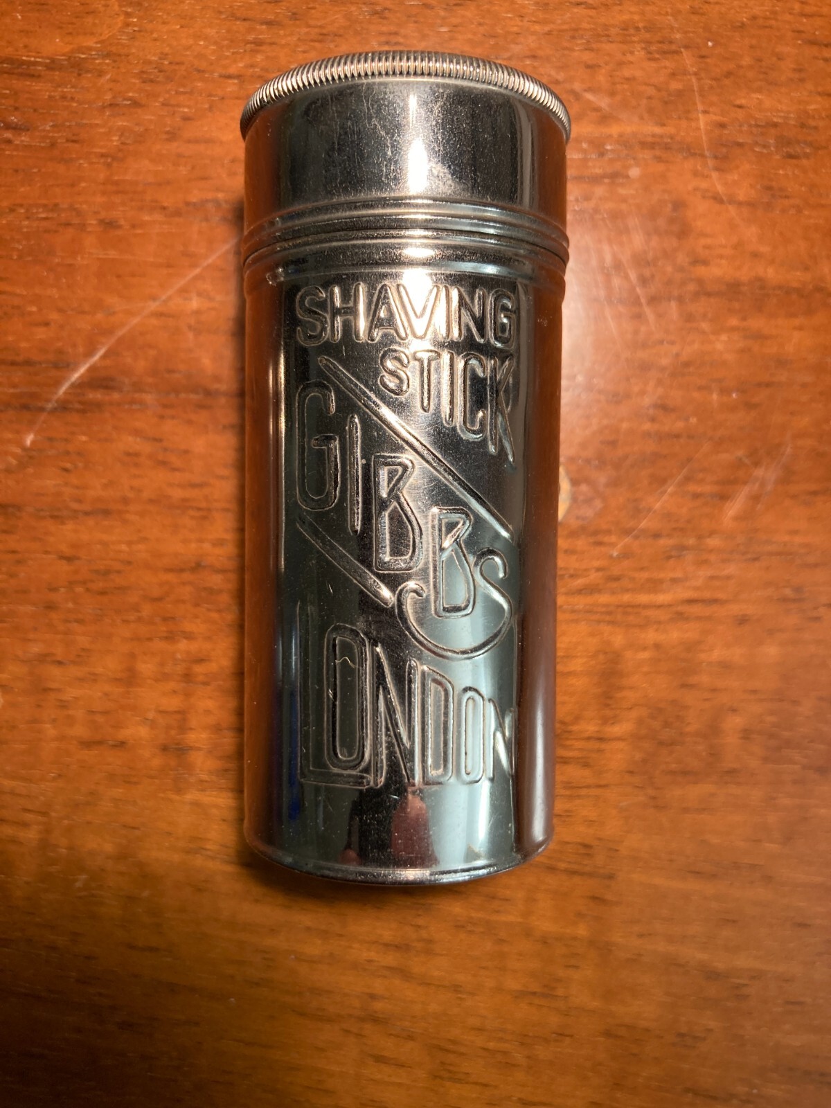 Barba, Barbieri, Sapone Gibbs: Shaving Stick Londra. Astuccio Pubblicitario Raro