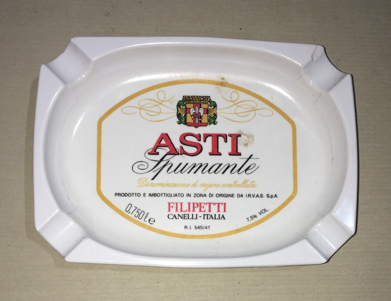 Posacenere Pubblicitario Filipetti Canelli