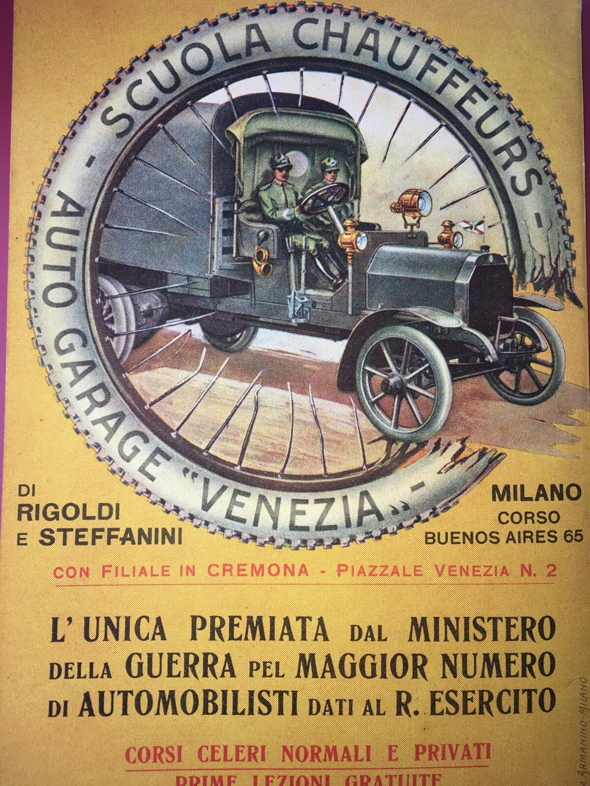 Automobili, Scuola Chauffeurs Rigoldi E Steffanini, Milano