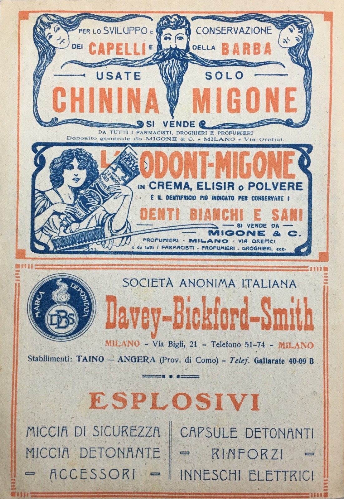 Pneumatici Goodrich, Miss Safety, Gomma, Farmaceutica Migone, Esplosivi Davey Smith