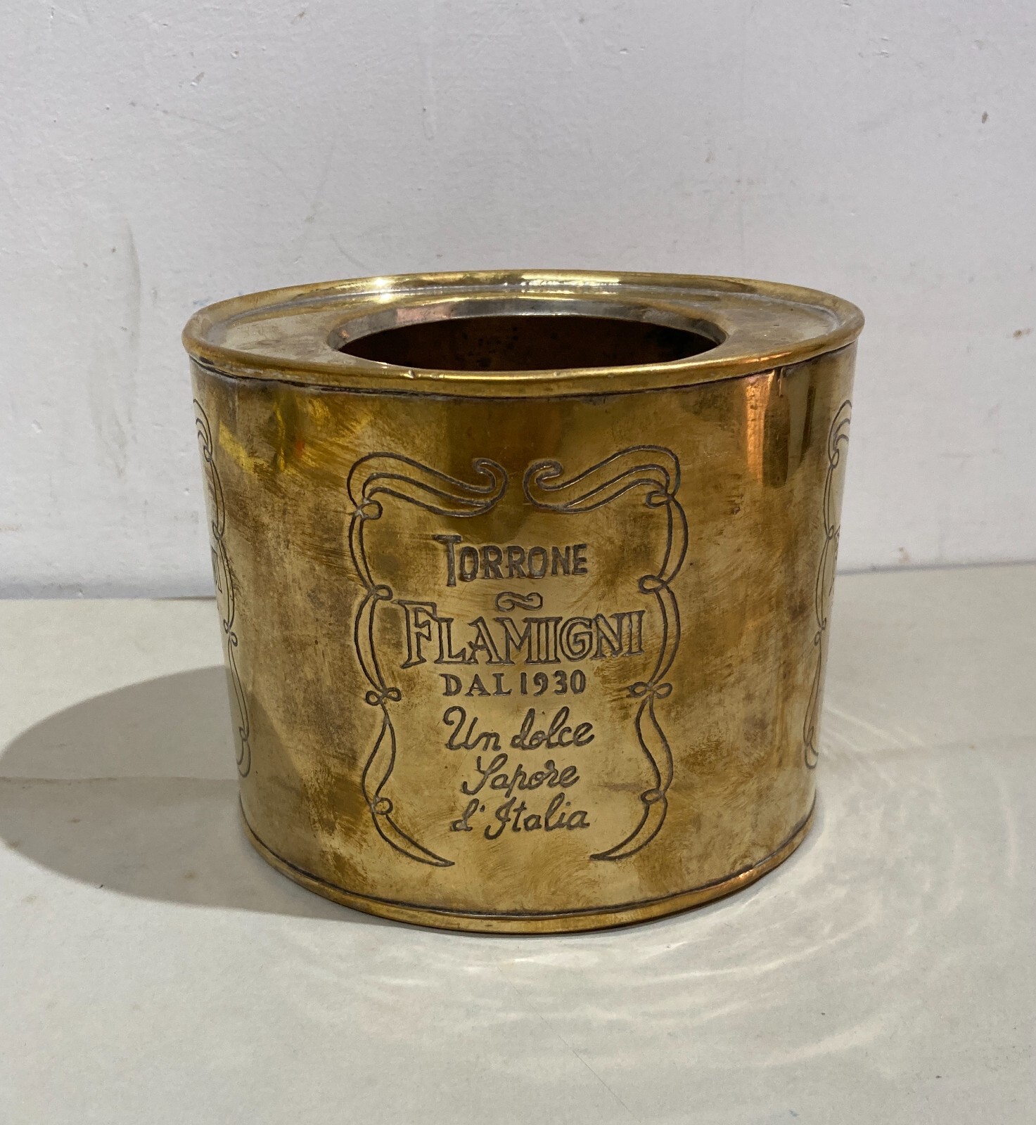 Dolciaria Torrone: Inusuale Pubblicità Flamigni, Barattolo Decorativo