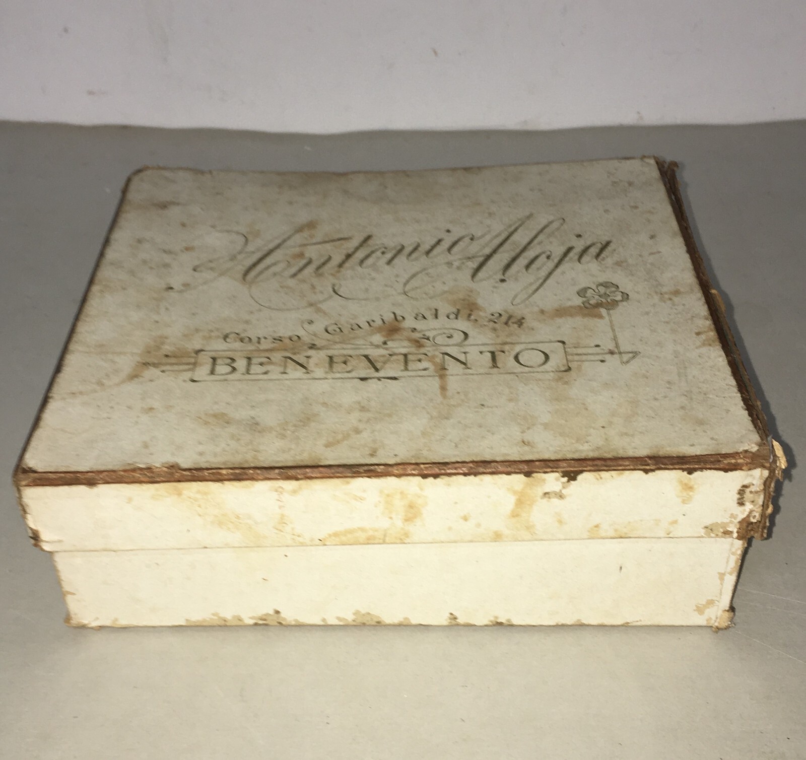 Sannio, Benevento: Antica Scatola Pubblicitaria Antonio Aloja   Colli Messina