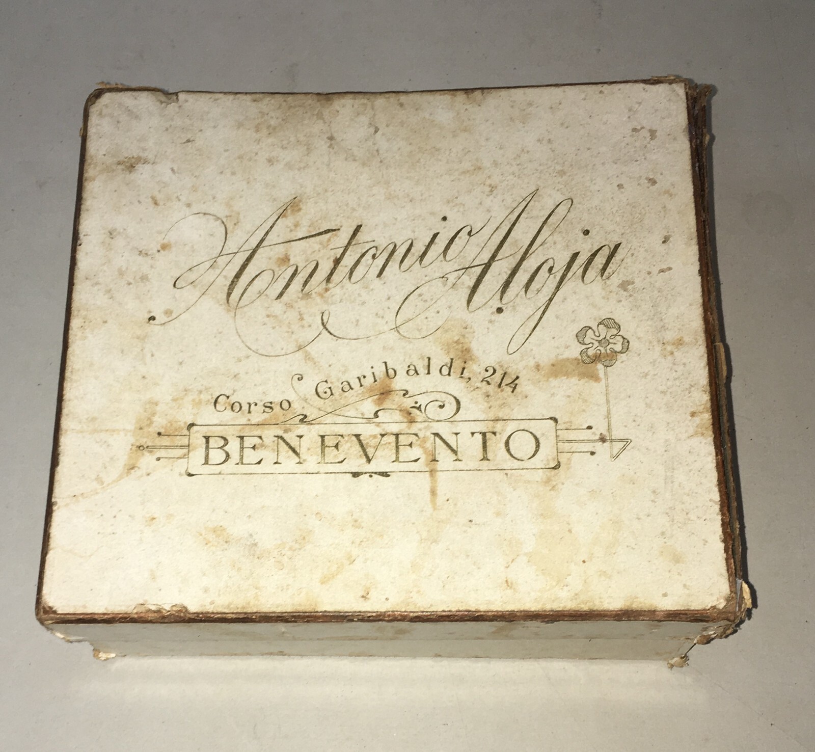 Sannio, Benevento: Antica Scatola Pubblicitaria Antonio Aloja   Colli Messina