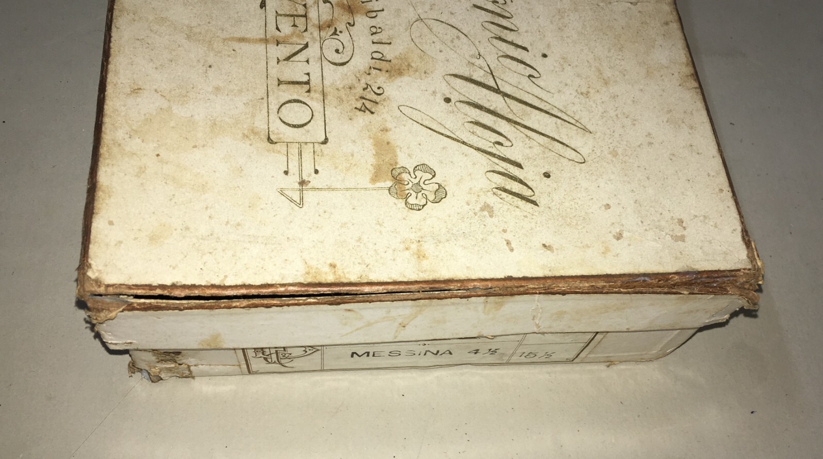 Sannio, Benevento: Antica Scatola Pubblicitaria Antonio Aloja   Colli Messina
