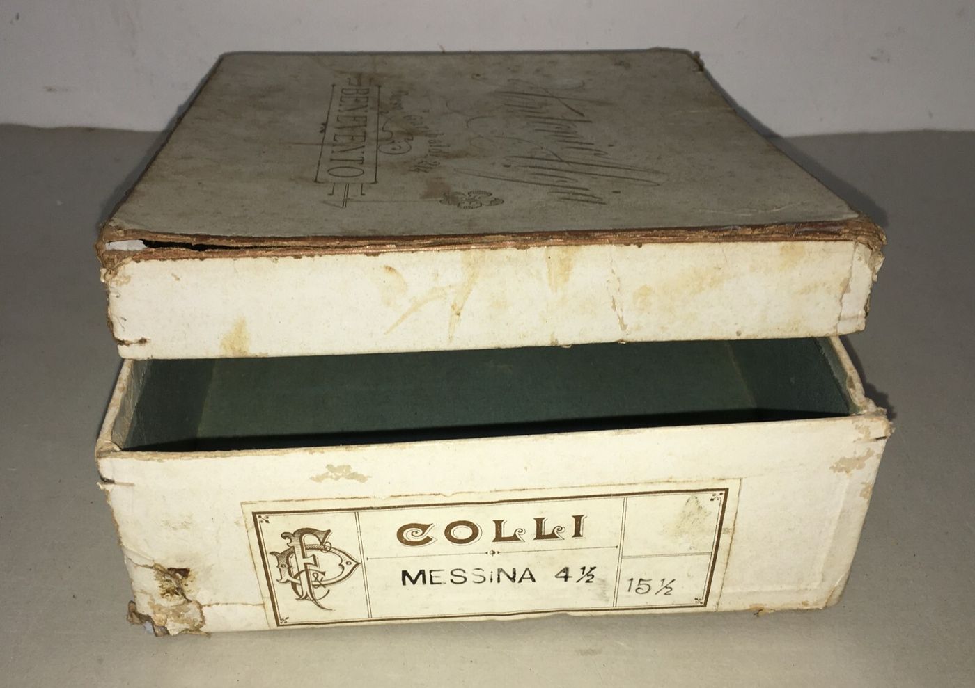 Sannio, Benevento: Antica Scatola Pubblicitaria Antonio Aloja   Colli Messina