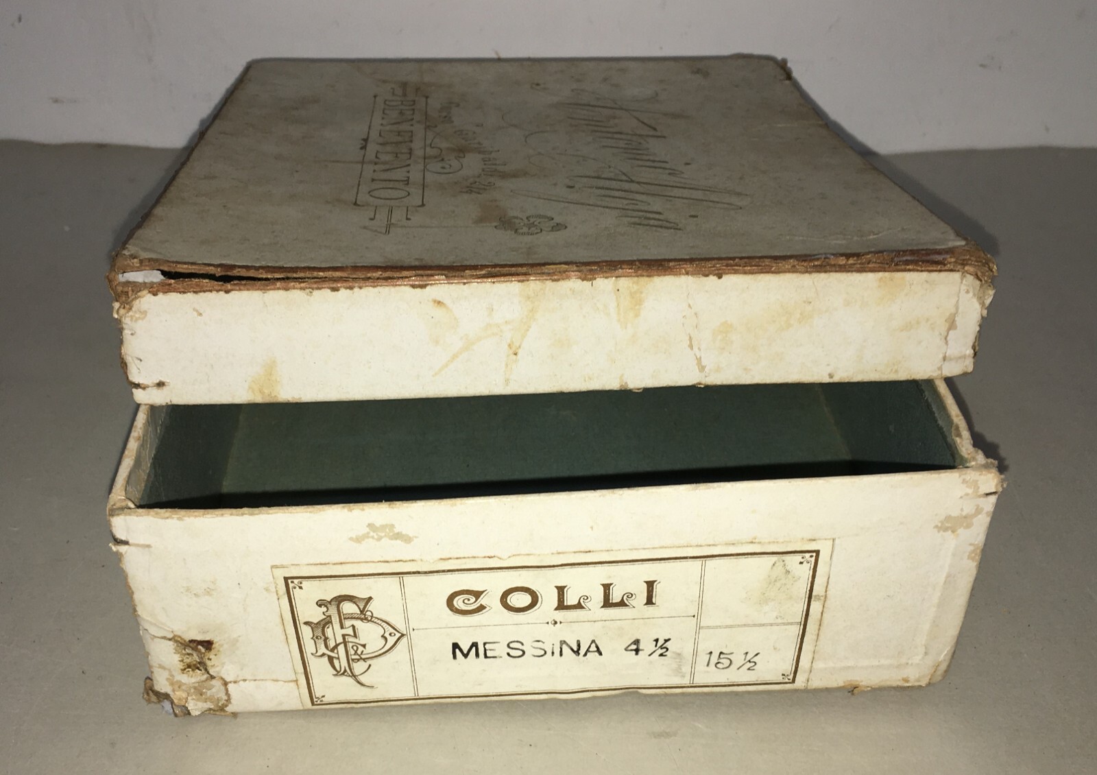 Sannio, Benevento: Antica Scatola Pubblicitaria Antonio Aloja   Colli Messina