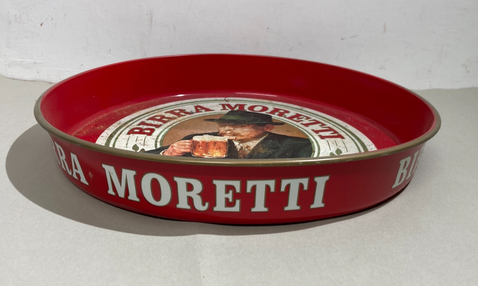 Birra Moretti, Vassoio Pubblicitario In Latta Serigrafata
