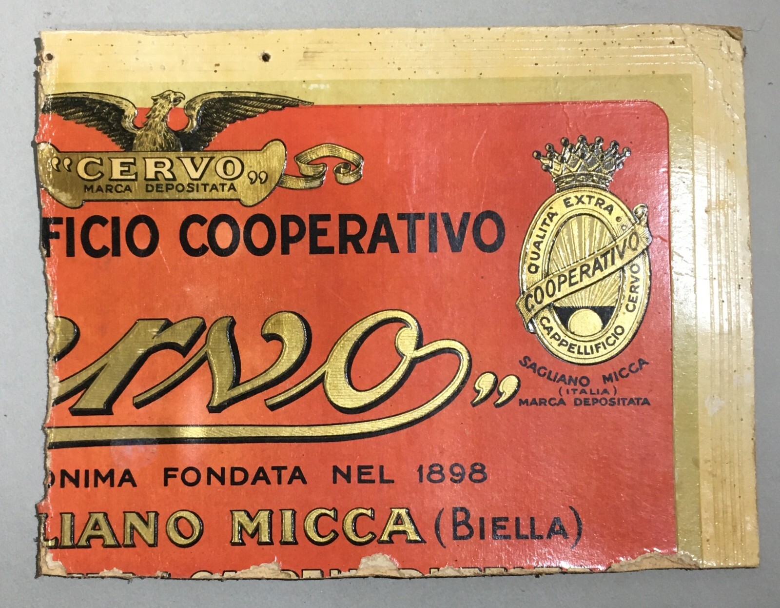 Moda, Cappelli, Cappellificio Cervo, Sagliano Micca, Biella: Antica Pubblicitaria