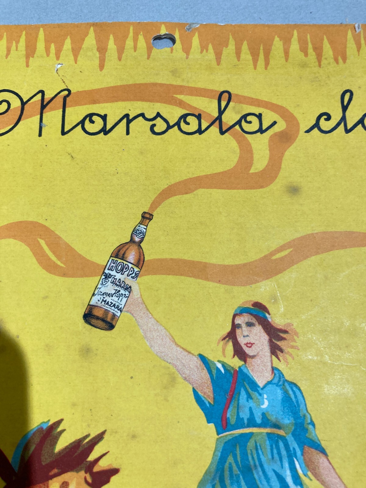 Enologia, Vini, Marsala, Sicilia, Mazara: Locandina Pubblicitaria Hopps