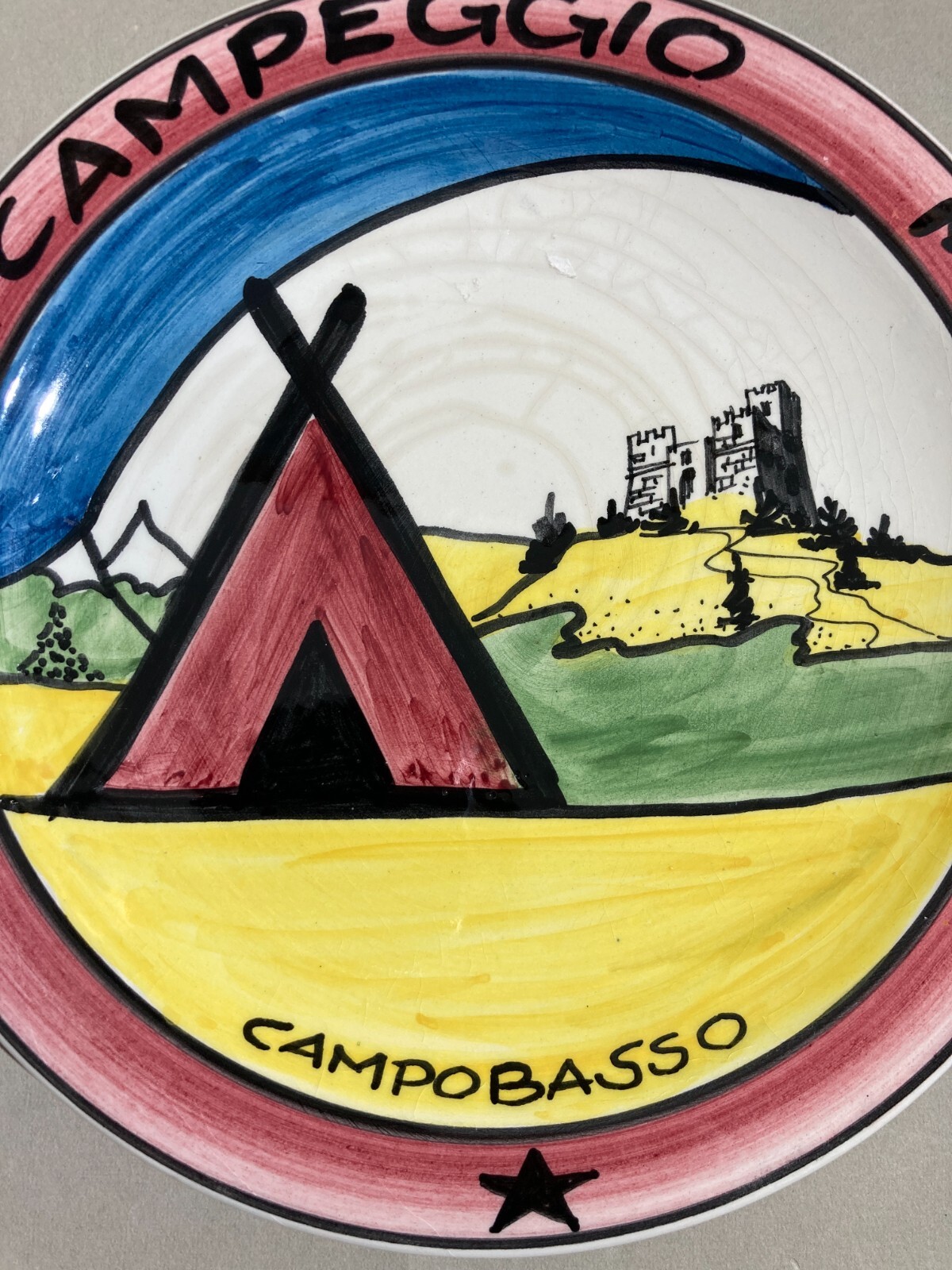 Molise, Boiano: Ceramica Artistica Pubblicitaria Club Campeggio, Artista Chirico
