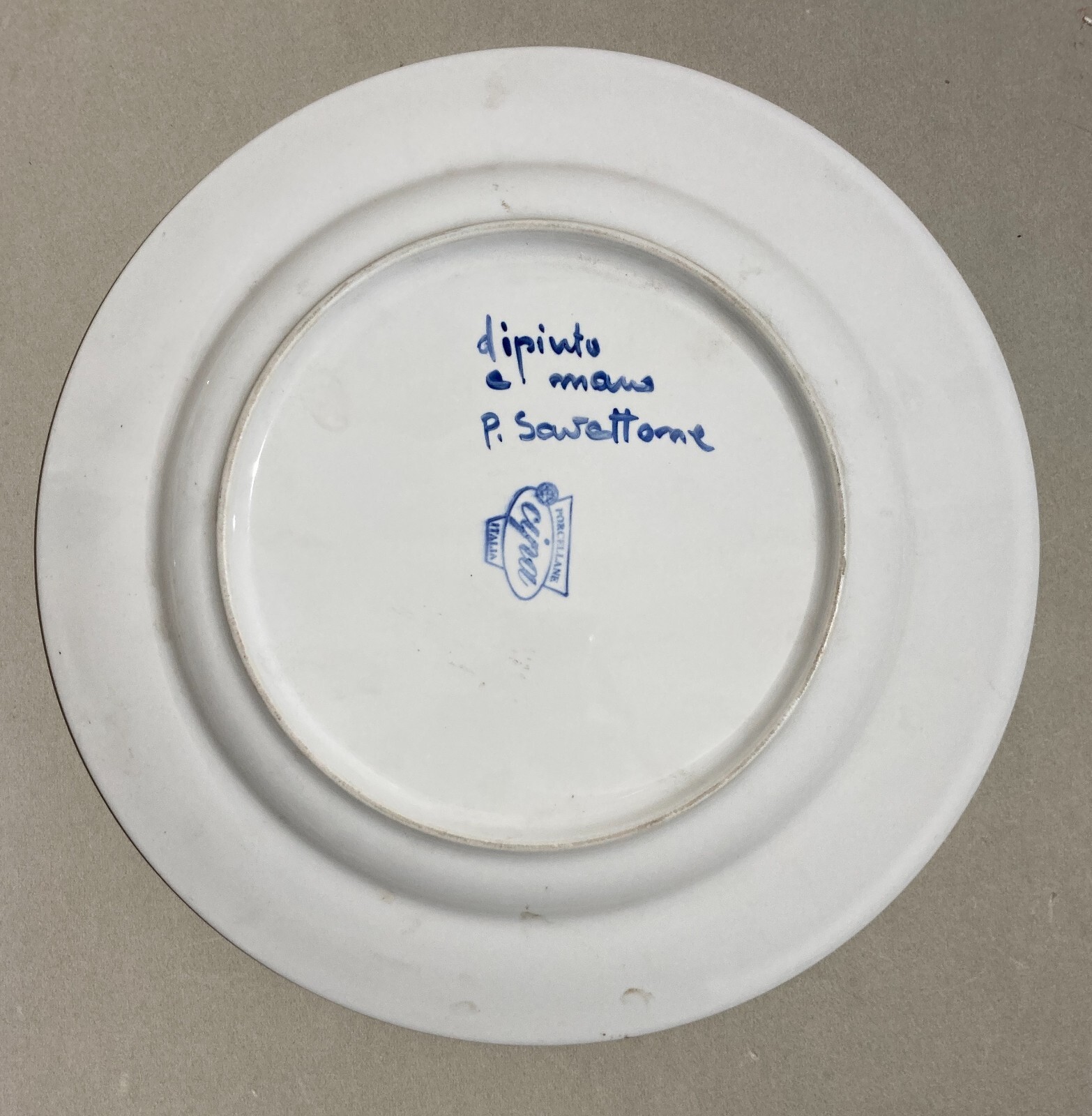 Piatto In Ceramica Pubblicitaria Federazione Italiana Del Campeggio, 1996