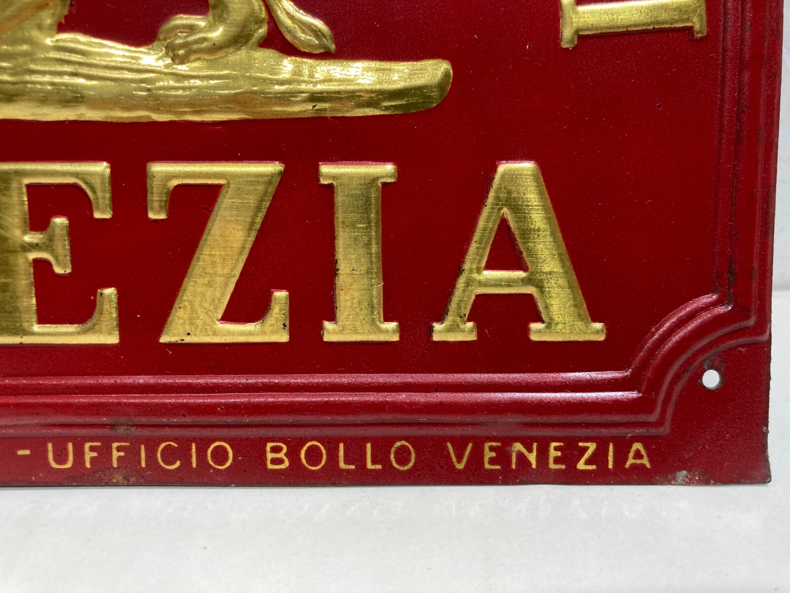 Assicurazioni Generali   Targa Pubblicitaria Da Collezione   Venezia   Leone Alato
