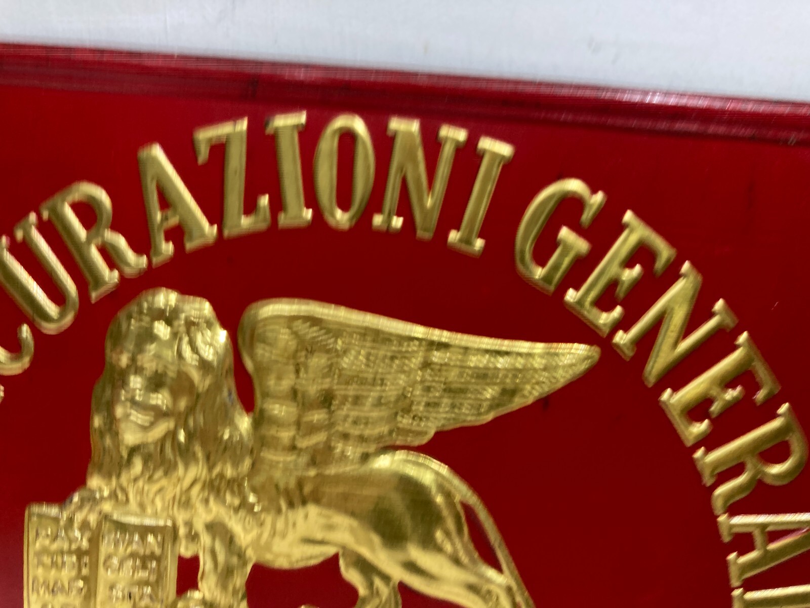 Assicurazioni Generali   Targa Pubblicitaria Da Collezione   Venezia   Leone Alato