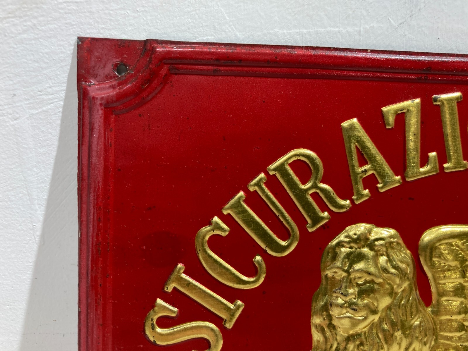 Assicurazioni Generali   Targa Pubblicitaria Da Collezione   Venezia   Leone Alato