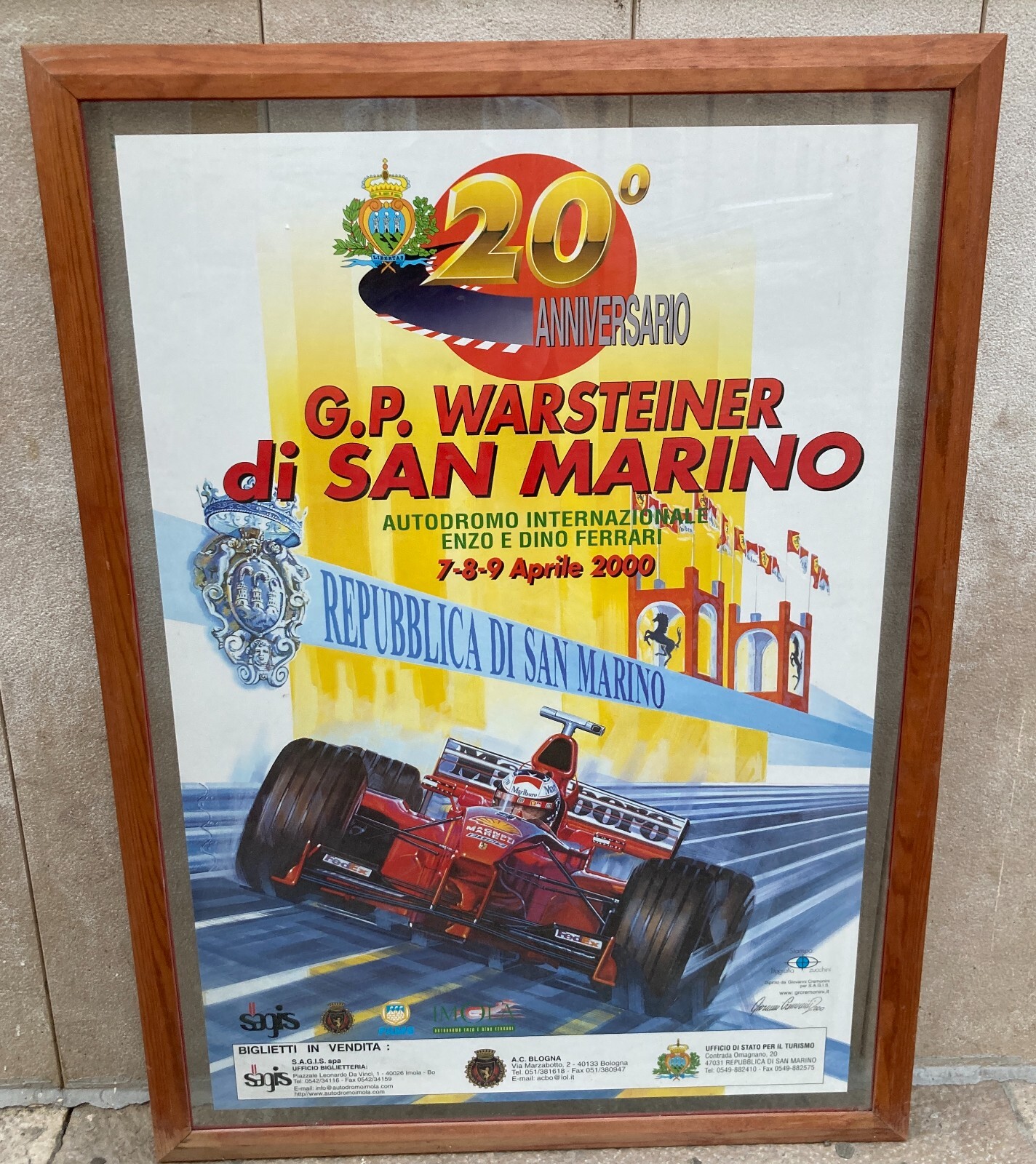 Automobilismo, Auto Da Corsa, Gran Premio Ferrari San Marino, Grande Manifesto