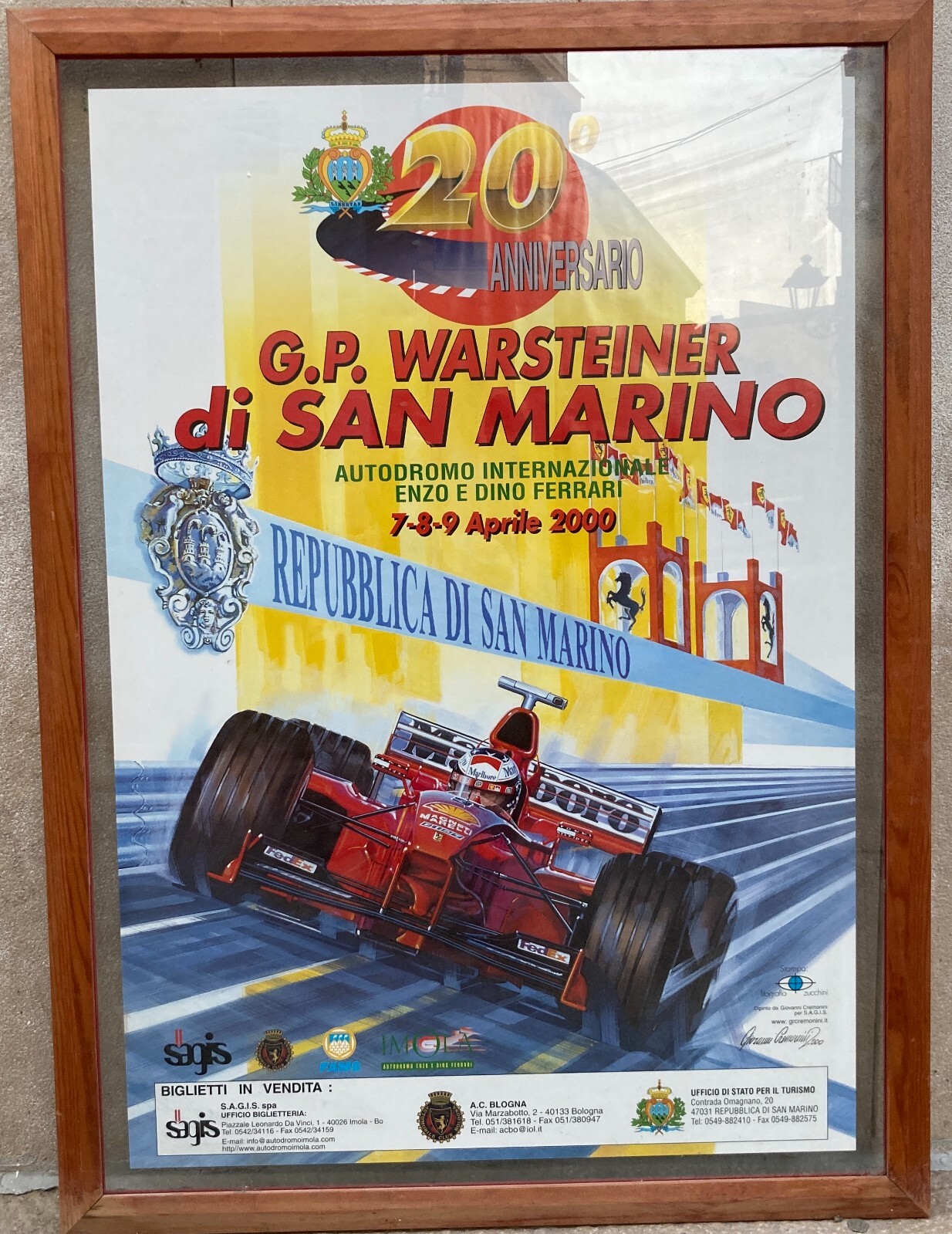 Automobilismo, Auto Da Corsa, Gran Premio Ferrari San Marino, Grande Manifesto